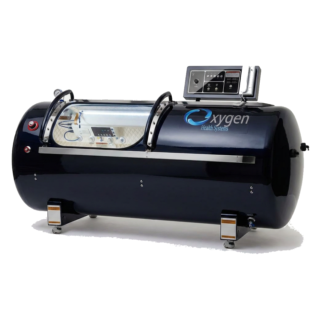 34-inch hard-shell hyperbaric chamber in Navy Blue