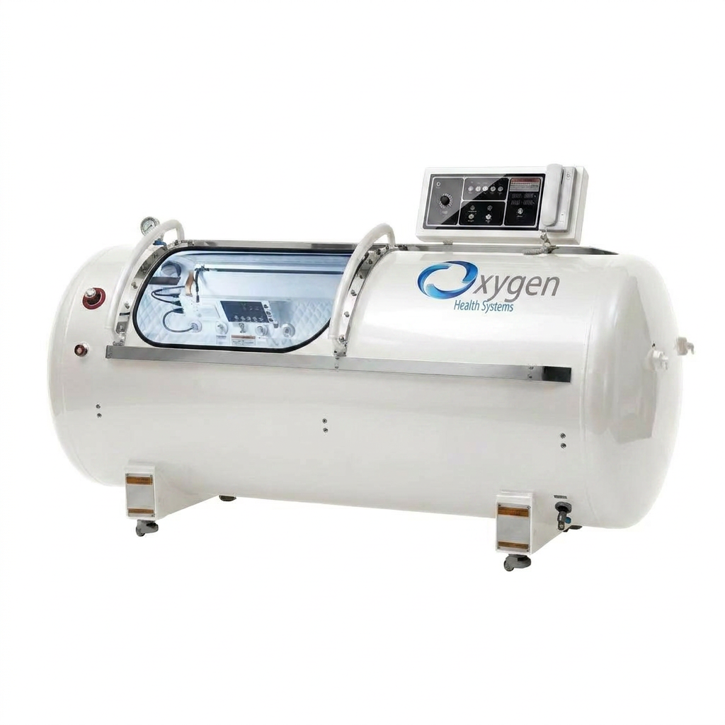 34-inch hard-shell hyperbaric chamber in Pearl White